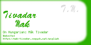 tivadar mak business card
